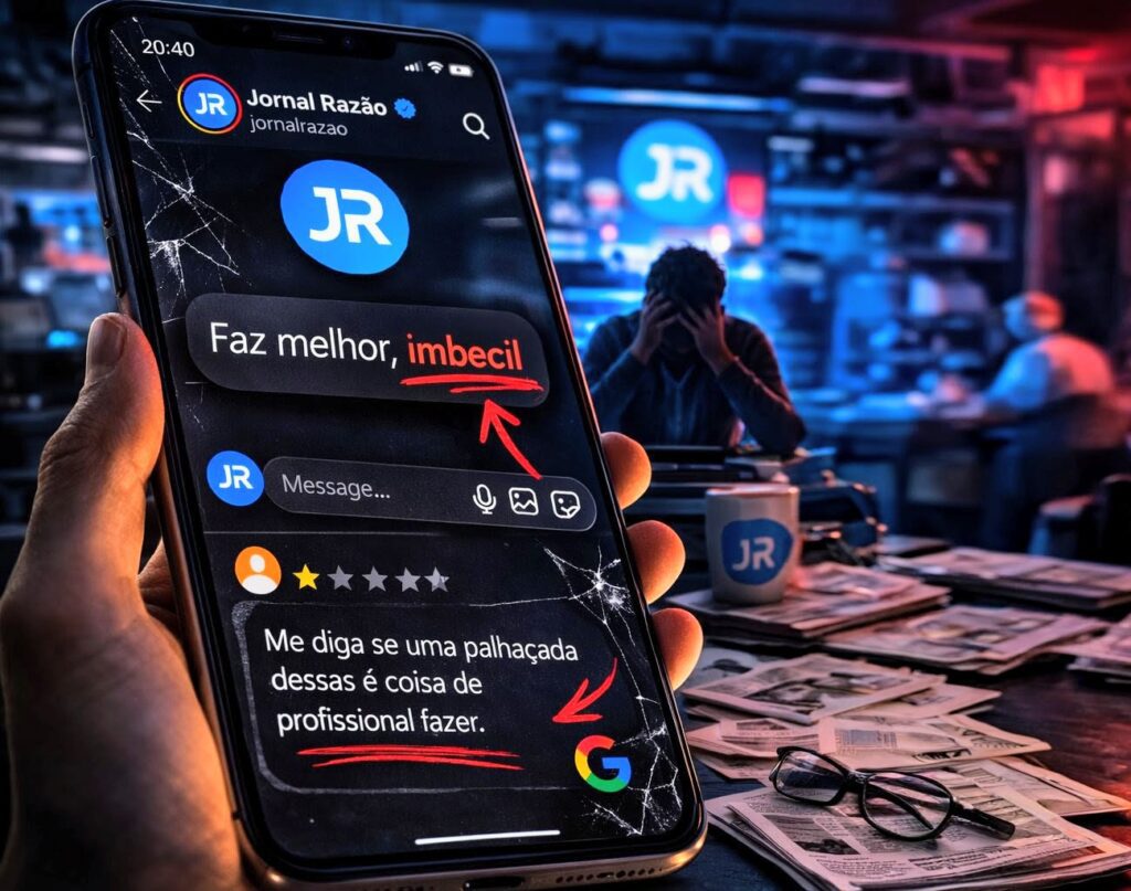 “Faz melhor, imbecil”: resposta atribuída ao Jornal Razão em rede social provoca repercussão